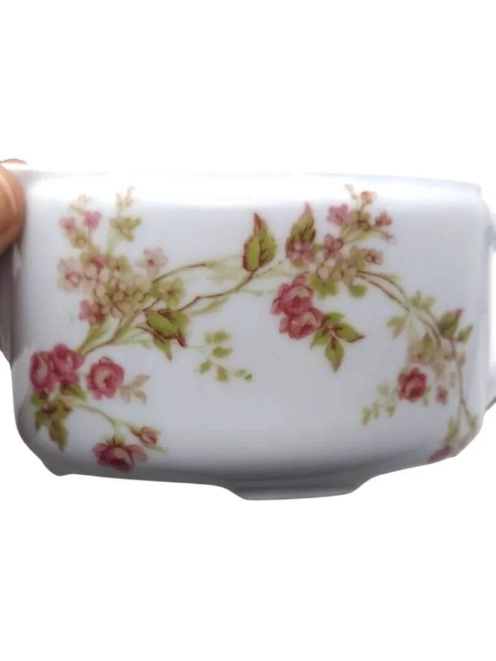 Porcelain Creamer Sugar Bowl Covered Set O&EG Royal Austria 1899 - 1918 Antique